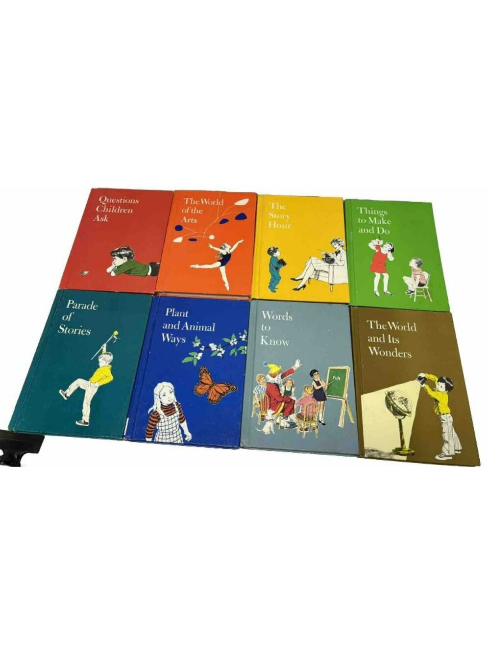 SET of (8) Vintage 1978 Child Horizons Rainbow Hardcover Books Home Schooling